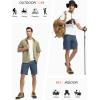 imageTBMPOY Mens Hiking Cargo Shorts 9quot Quick Dry Stretch Work Golf Shorts Outdoor 5 Pockets Elastic Waist for Travel CasualDenim Blue