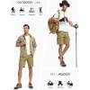 imageTBMPOY Mens Hiking Cargo Shorts 9quot Quick Dry Stretch Work Golf Shorts Outdoor 5 Pockets Elastic Waist for Travel CasualKhaki