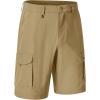 imageTBMPOY Mens Hiking Cargo Shorts 9quot Quick Dry Stretch Work Golf Shorts Outdoor 5 Pockets Elastic Waist for Travel CasualKhaki