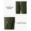imageTBMPOY Mens Hiking Pants Lightweight 6 Cargo Pockets Quick Dry Water Resistant Outdoor Travel Work Fishing2army Green