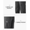 imageTBMPOY Mens Hiking Pants Lightweight 6 Cargo Pockets Quick Dry Water Resistant Outdoor Travel Work Fishing2dark Grey