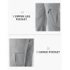 imageTBMPOY Mens Hiking Pants Lightweight 6 Cargo Pockets Quick Dry Water Resistant Outdoor Travel Work Fishing2light Grey