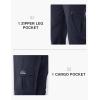imageTBMPOY Mens Hiking Pants Lightweight 6 Cargo Pockets Quick Dry Water Resistant Outdoor Travel Work Fishing2navy