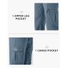 imageTBMPOY Mens Hiking Pants Lightweight 6 Cargo Pockets Quick Dry Water Resistant Outdoor Travel Work Fishing2stone Blue