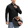 imageTBMPOY Mens Hiking Shirts 14 Zip Running Sun Protection Pullover Long Sleeve UPF 50 Lightweight Fishing Rash GuardBlack1