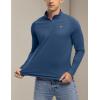 imageTBMPOY Mens Hiking Shirts 14 Zip Running Sun Protection Pullover Long Sleeve UPF 50 Lightweight Fishing Rash GuardBlue Grey1