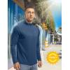 imageTBMPOY Mens Hiking Shirts 14 Zip Running Sun Protection Pullover Long Sleeve UPF 50 Lightweight Fishing Rash GuardBlue Grey1