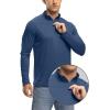 imageTBMPOY Mens Hiking Shirts 14 Zip Running Sun Protection Pullover Long Sleeve UPF 50 Lightweight Fishing Rash GuardBlue Grey1