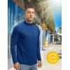 imageTBMPOY Mens Hiking Shirts 14 Zip Running Sun Protection Pullover Long Sleeve UPF 50 Lightweight Fishing Rash GuardDark Blue1