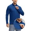 imageTBMPOY Mens Hiking Shirts 14 Zip Running Sun Protection Pullover Long Sleeve UPF 50 Lightweight Fishing Rash GuardDark Blue1