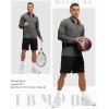 imageTBMPOY Mens Hiking Shirts 14 Zip Running Sun Protection Pullover Long Sleeve UPF 50 Lightweight Fishing Rash GuardDark Grey