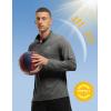 imageTBMPOY Mens Hiking Shirts 14 Zip Running Sun Protection Pullover Long Sleeve UPF 50 Lightweight Fishing Rash GuardDark Grey