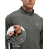 imageTBMPOY Mens Hiking Shirts 14 Zip Running Sun Protection Pullover Long Sleeve UPF 50 Lightweight Fishing Rash GuardDark Grey