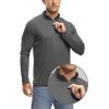 imageTBMPOY Mens Hiking Shirts 14 Zip Running Sun Protection Pullover Long Sleeve UPF 50 Lightweight Fishing Rash GuardDark Grey1