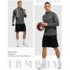 imageTBMPOY Mens Hiking Shirts 14 Zip Running Sun Protection Pullover Long Sleeve UPF 50 Lightweight Fishing Rash GuardDark Grey1