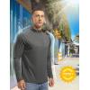 imageTBMPOY Mens Hiking Shirts 14 Zip Running Sun Protection Pullover Long Sleeve UPF 50 Lightweight Fishing Rash GuardDark Grey1