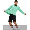 imageTBMPOY Mens Hiking Shirts 14 Zip Running Sun Protection Pullover Long Sleeve UPF 50 Lightweight Fishing Rash GuardEmerald Green