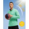 imageTBMPOY Mens Hiking Shirts 14 Zip Running Sun Protection Pullover Long Sleeve UPF 50 Lightweight Fishing Rash GuardEmerald Green