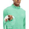 imageTBMPOY Mens Hiking Shirts 14 Zip Running Sun Protection Pullover Long Sleeve UPF 50 Lightweight Fishing Rash GuardEmerald Green