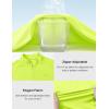 imageTBMPOY Mens Hiking Shirts 14 Zip Running Sun Protection Pullover Long Sleeve UPF 50 Lightweight Fishing Rash GuardFluorescent Green1