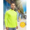 imageTBMPOY Mens Hiking Shirts 14 Zip Running Sun Protection Pullover Long Sleeve UPF 50 Lightweight Fishing Rash GuardFluorescent Green1