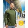 imageTBMPOY Mens Hiking Shirts 14 Zip Running Sun Protection Pullover Long Sleeve UPF 50 Lightweight Fishing Rash GuardGreen1