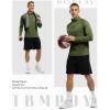 imageTBMPOY Mens Hiking Shirts 14 Zip Running Sun Protection Pullover Long Sleeve UPF 50 Lightweight Fishing Rash GuardGreen1