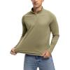 imageTBMPOY Mens Hiking Shirts 14 Zip Running Sun Protection Pullover Long Sleeve UPF 50 Lightweight Fishing Rash GuardKhaki1