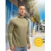 imageTBMPOY Mens Hiking Shirts 14 Zip Running Sun Protection Pullover Long Sleeve UPF 50 Lightweight Fishing Rash GuardKhaki1