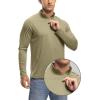 imageTBMPOY Mens Hiking Shirts 14 Zip Running Sun Protection Pullover Long Sleeve UPF 50 Lightweight Fishing Rash GuardKhaki1