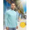 imageTBMPOY Mens Hiking Shirts 14 Zip Running Sun Protection Pullover Long Sleeve UPF 50 Lightweight Fishing Rash GuardLight Blue1