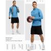 imageTBMPOY Mens Hiking Shirts 14 Zip Running Sun Protection Pullover Long Sleeve UPF 50 Lightweight Fishing Rash GuardMedium Blue1