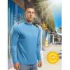 imageTBMPOY Mens Hiking Shirts 14 Zip Running Sun Protection Pullover Long Sleeve UPF 50 Lightweight Fishing Rash GuardMedium Blue1