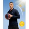 imageTBMPOY Mens Hiking Shirts 14 Zip Running Sun Protection Pullover Long Sleeve UPF 50 Lightweight Fishing Rash GuardNavy Blue