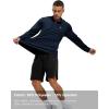 imageTBMPOY Mens Hiking Shirts 14 Zip Running Sun Protection Pullover Long Sleeve UPF 50 Lightweight Fishing Rash GuardNavy Blue