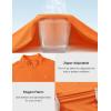 imageTBMPOY Mens Hiking Shirts 14 Zip Running Sun Protection Pullover Long Sleeve UPF 50 Lightweight Fishing Rash GuardOrange1
