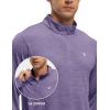 imageTBMPOY Mens Hiking Shirts 14 Zip Running Sun Protection Pullover Long Sleeve UPF 50 Lightweight Fishing Rash GuardPurple