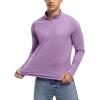 imageTBMPOY Mens Hiking Shirts 14 Zip Running Sun Protection Pullover Long Sleeve UPF 50 Lightweight Fishing Rash GuardPurple1