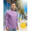 imageTBMPOY Mens Hiking Shirts 14 Zip Running Sun Protection Pullover Long Sleeve UPF 50 Lightweight Fishing Rash GuardPurple1