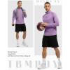 imageTBMPOY Mens Hiking Shirts 14 Zip Running Sun Protection Pullover Long Sleeve UPF 50 Lightweight Fishing Rash GuardPurple1