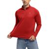 imageTBMPOY Mens Hiking Shirts 14 Zip Running Sun Protection Pullover Long Sleeve UPF 50 Lightweight Fishing Rash GuardRed1