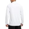 imageTBMPOY Mens Hiking Shirts 14 Zip Running Sun Protection Pullover Long Sleeve UPF 50 Lightweight Fishing Rash GuardWhite