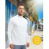 imageTBMPOY Mens Hiking Shirts 14 Zip Running Sun Protection Pullover Long Sleeve UPF 50 Lightweight Fishing Rash GuardWhite1