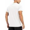 imageTBMPOY Mens Hiking Shirts Short Sleeve Athletic Dry Fit Waterproof Shirts Running Gym Active Performance T Shirts White M
