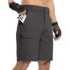 imageTBMPOY Mens Hiking Shorts Quick Dry 6 Cargo Pockets Water Resistants Stretch Shorts with PocketsDeep Gray