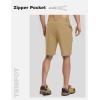 imageTBMPOY Mens Hiking Shorts Quick Dry 6 Cargo Pockets Water Resistants Stretch Shorts with PocketsKhaki