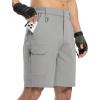 imageTBMPOY Mens Hiking Shorts Quick Dry 6 Cargo Pockets Water Resistants Stretch Shorts with PocketsLight Gray