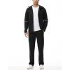 imageTBMPOY Mens Hooded Tracksuits Sweatsuits 2 Piece Sets Jogging Track Sweat Suit Workout Gym Warm Up Outfits with HoodieBlack