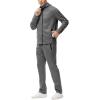 imageTBMPOY Mens Hooded Tracksuits Sweatsuits 2 Piece Sets Jogging Track Sweat Suit Workout Gym Warm Up Outfits with HoodieDark Gray