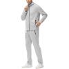 imageTBMPOY Mens Hooded Tracksuits Sweatsuits 2 Piece Sets Jogging Track Sweat Suit Workout Gym Warm Up Outfits with HoodieLight Gray
